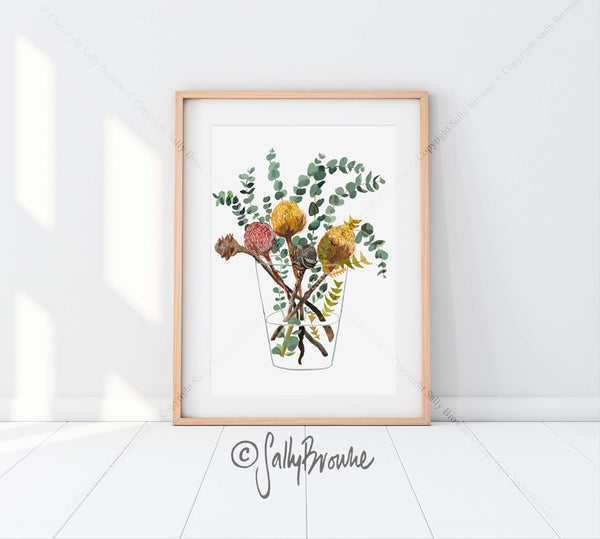 Banksia and Silver Dollar, Limited Edition Signed Fine Art Print