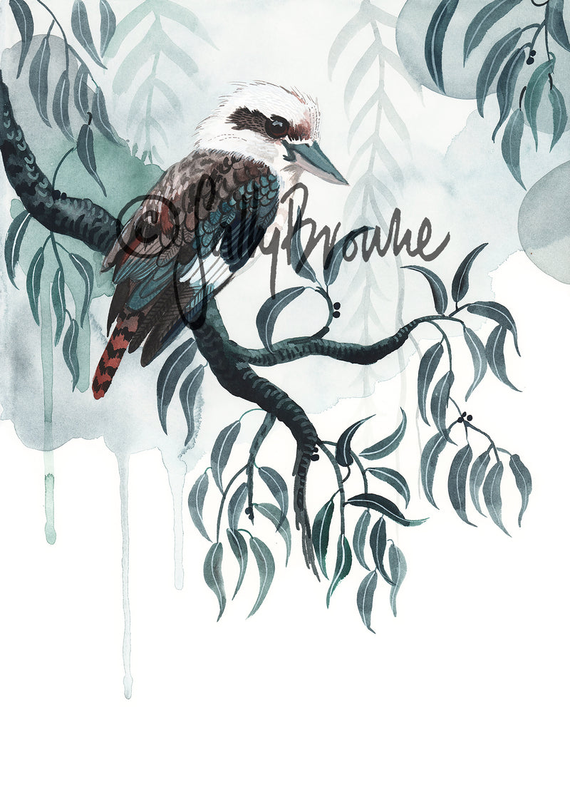 Kookaburra Rain, Limited Edition Signed Fine Art Print