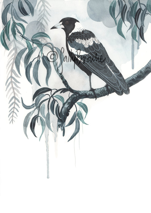 Magpie Rain, Limited Edition Signed Fine Art Print