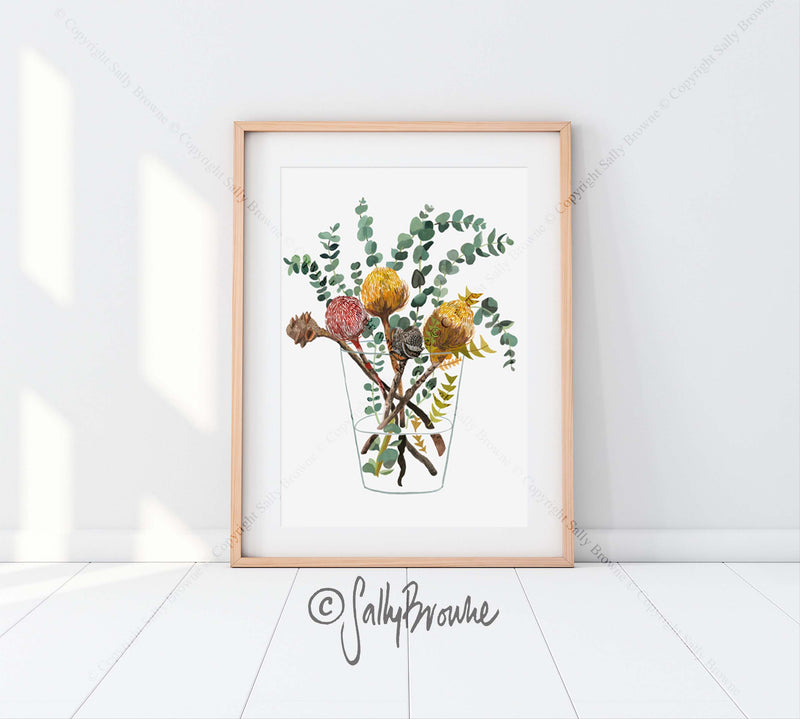 Banksia and Silver Dollar, Limited Edition Signed Fine Art Print