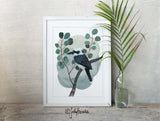 Kookaburra & Silver Dollar Kawaii, Limited Edition Signed Fine Art Print