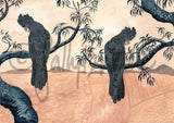 Black Cockatoos at Dusk, Limited Edition Signed Fine Art Print.