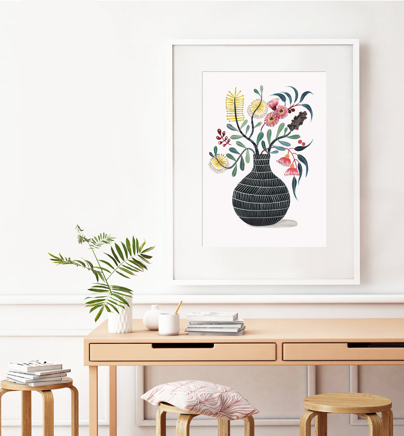 Coastal Banksia and Gum Blossoms in Murray's Vase